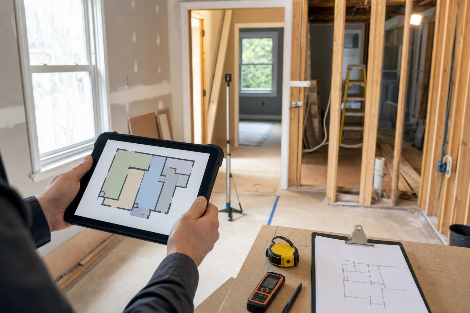Remodeling site survey and field measurement capture